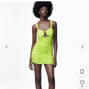 4/$25 NWOT Zara ruched mini dress
